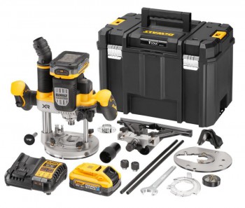 Dewalt DCW620H2-GB 18V XR Brushless 1/2\" Plunge Router With 2x 5.0Ah Powerstack Batteries, Charger & TSTAK Case £689.95